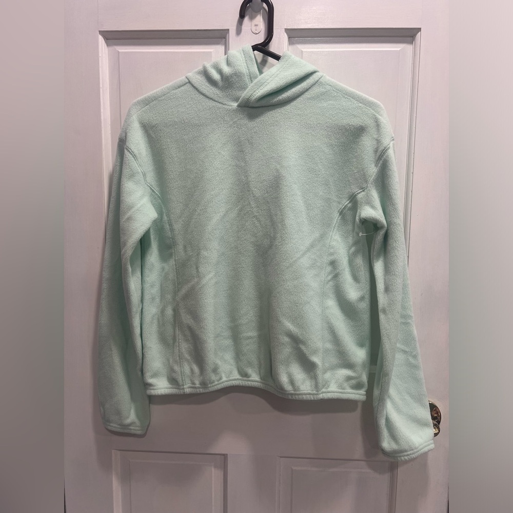 TEK GEAR NWOT Fleece Long Sleeve Top Hoodie Mint Pistachio Green Size 14-16 GIRL